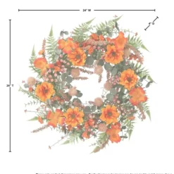 Kirkland's Home Wreaths-Zinnia And Berry Wreath